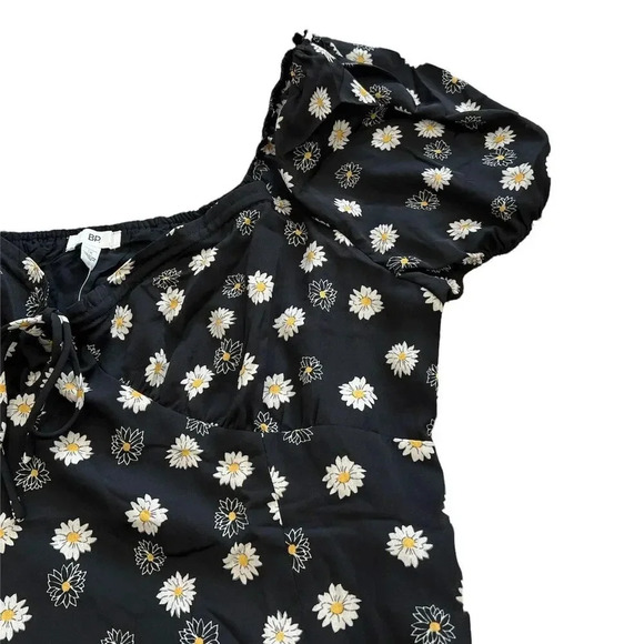 BP. Black Daisy Printed Tie Front Mini Dress 2X - Picture 3 of 4